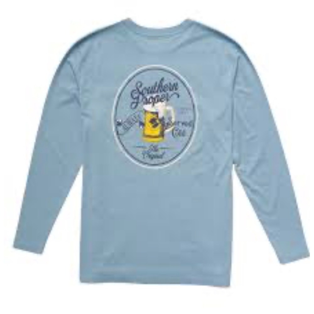 Men's Southern Proper SERVED COLD LONG SLEEVE TEE size S NWT Cotton Crew Neck